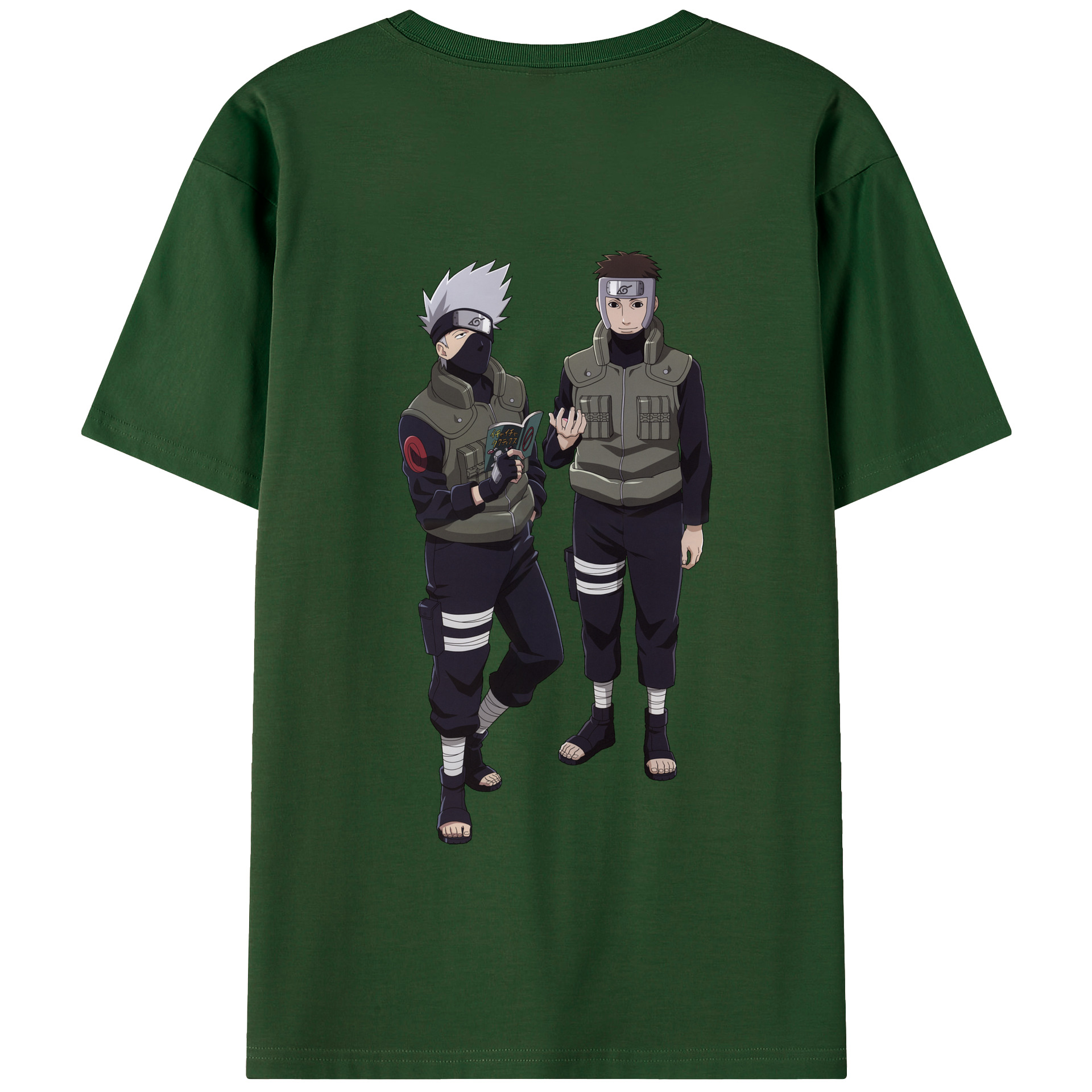 （画像用） NARUTO -ナルト- はたけ カカシ Hatake Kakashi 綿100％半袖Tシャツ（背面プリント）
